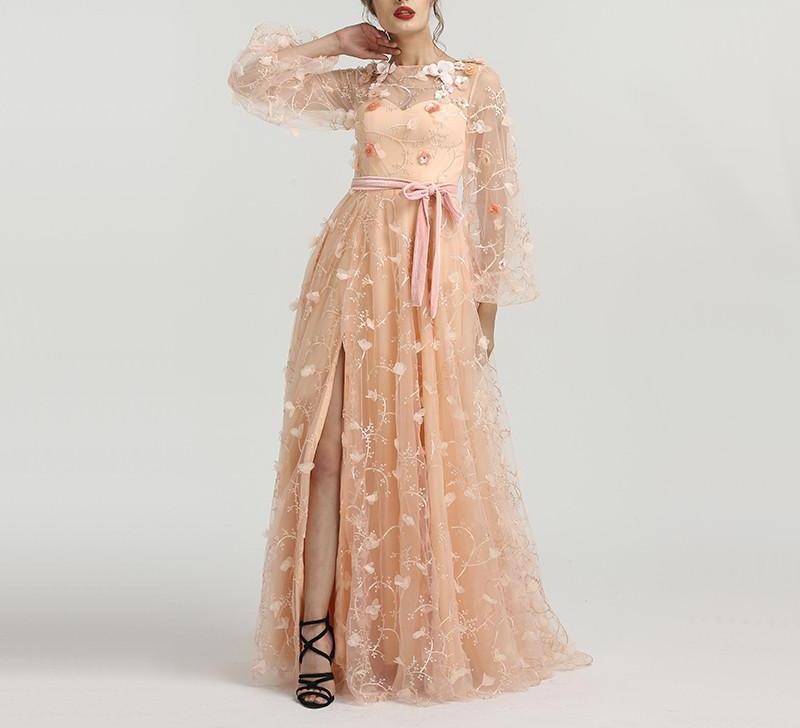 Peach Dinner Dress