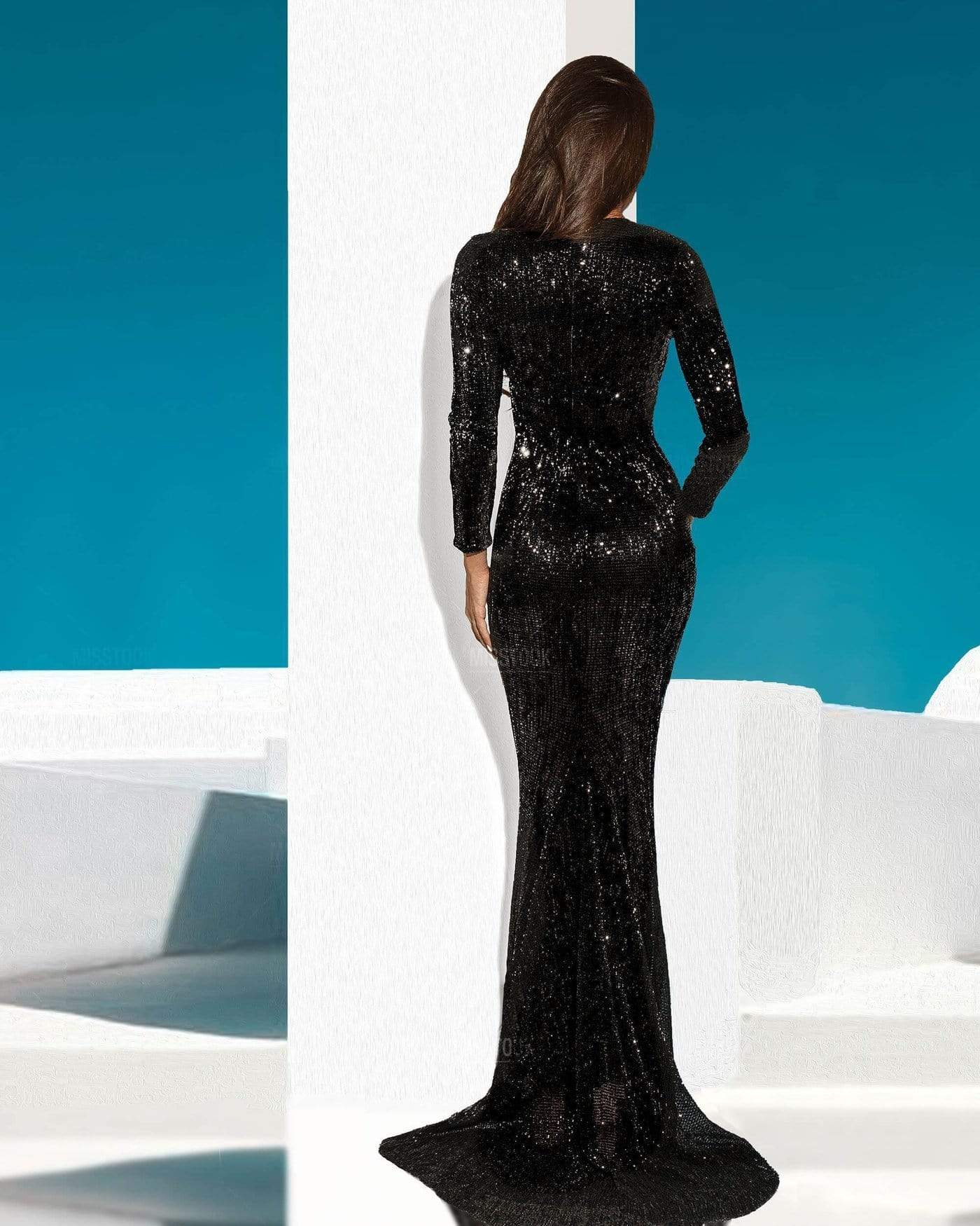 Elva Black Sequin Maxi Dress – Misstook
